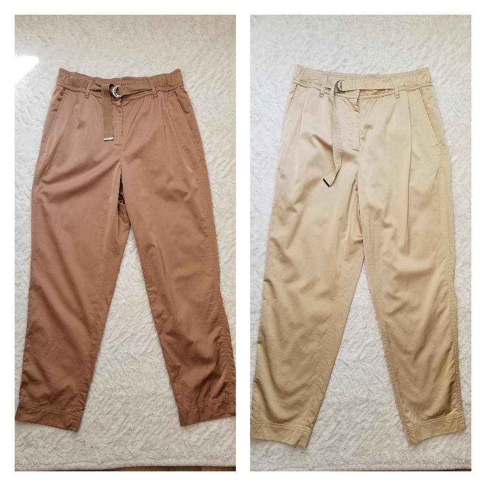 Lafayette 148 | Two Pairs of Urbane Satin Cloth Dekalb Pants - Picture 2 of 16